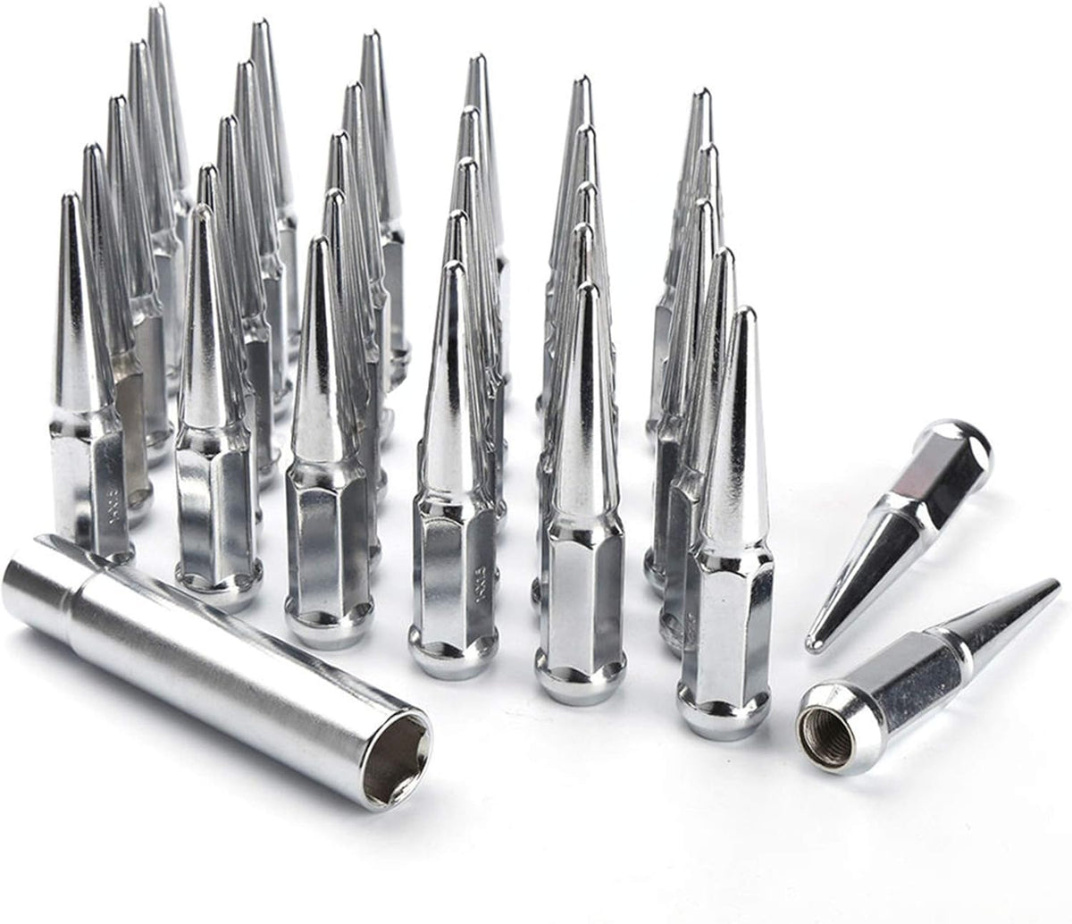 32 Spike Blue 1/2-20 Taper Lug Nuts W1425