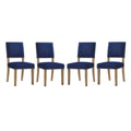 Navy Oblige Dining Chair Wood Set of 4 S686