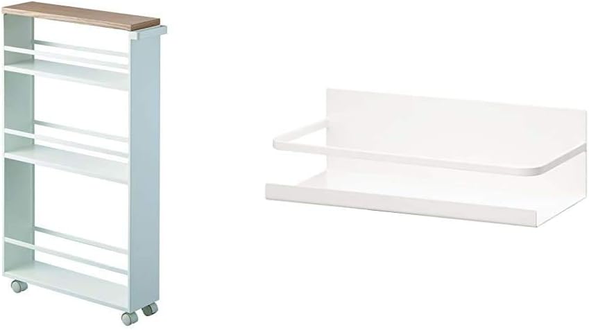 Black Slim Rolling Storage Cart With Handle K781529