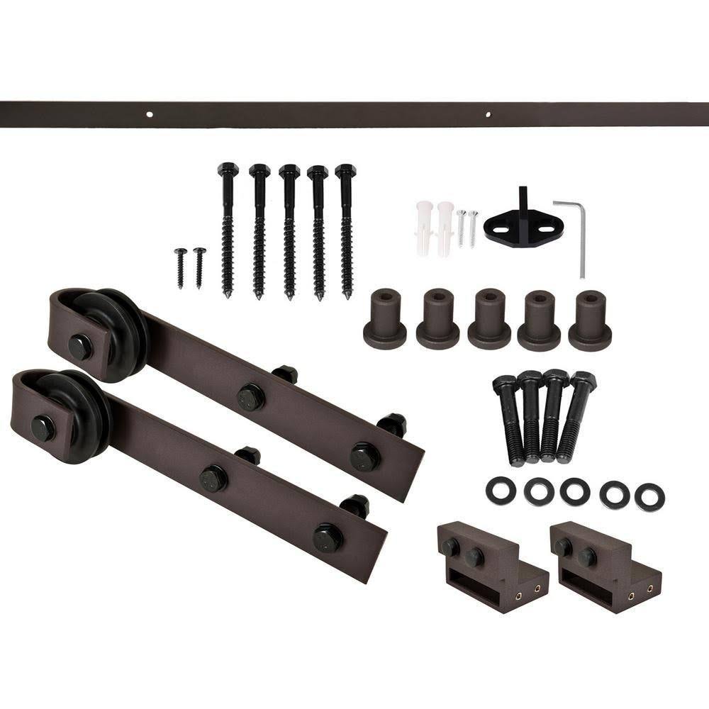 Sage Green Double Barn Door with Hardware Kit U96102