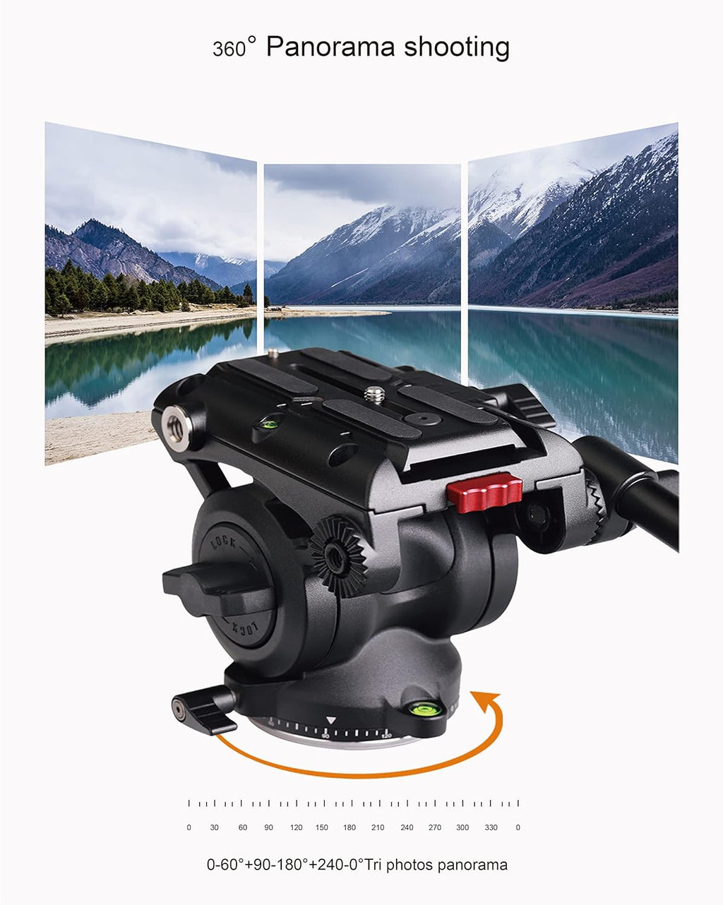 72 inch Aluminum Video Tripod with Fluid Head J4218
