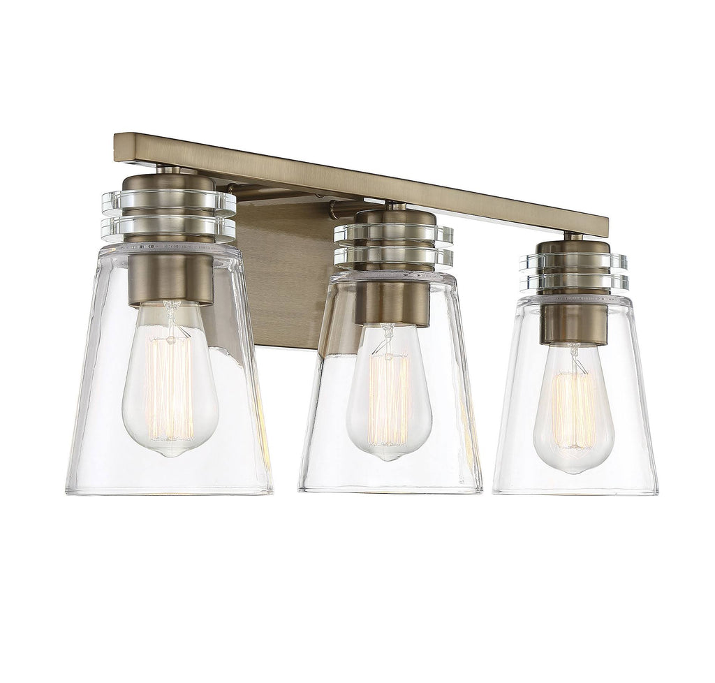 3 Light Noble Brass Bath Bar E8797