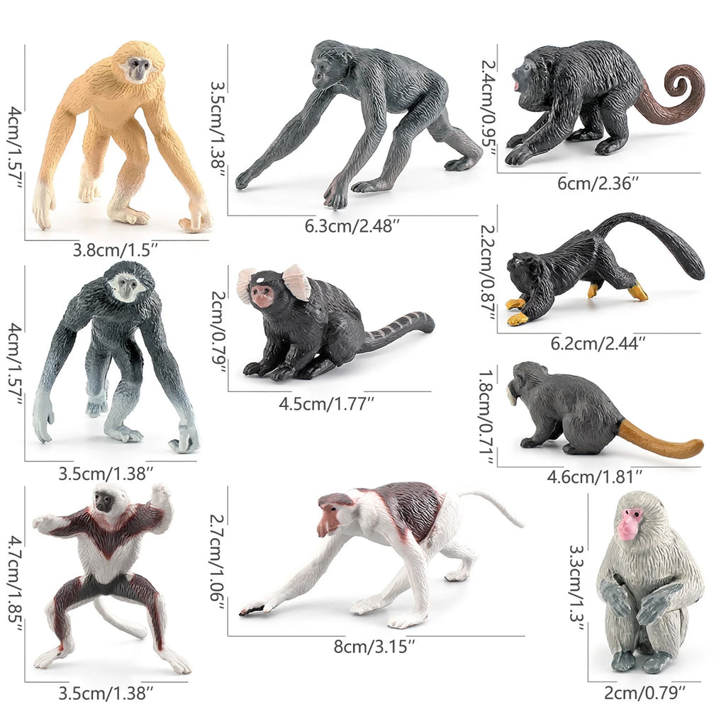 10PCS Simulation Zoo Animal Ornament Model T90846