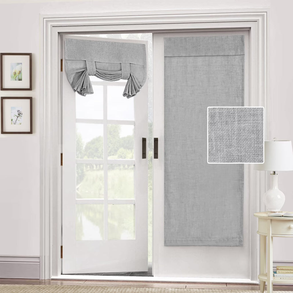 2 Panel Linen Textured Blackout Curtains 26 x 68 Inch T4434
