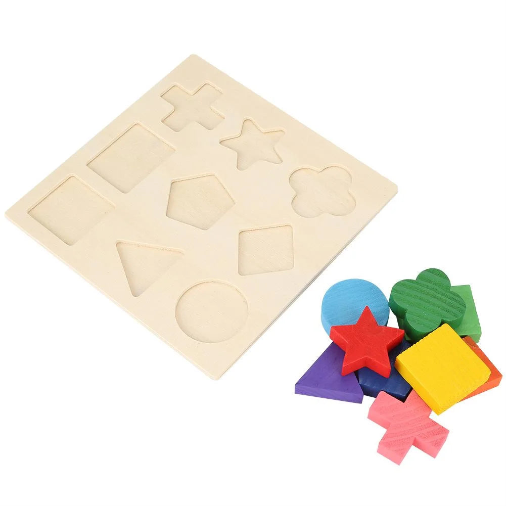 Wooden Geometry Shape Stacking Block Puzzle V49231