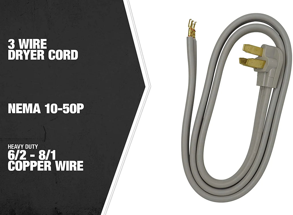 6' 50-Amp 3-Wire Range Power Cord A367