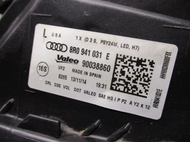 Pre-Owned Audi Q5 SQ5 Driver LH Xenon HID Headlamp D82399