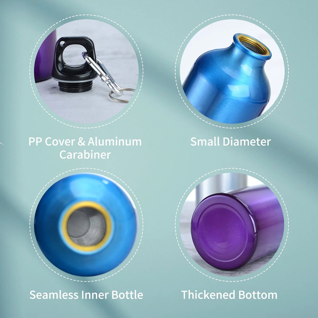 750mL Aluminum Water Bottle with Carabiner W96678