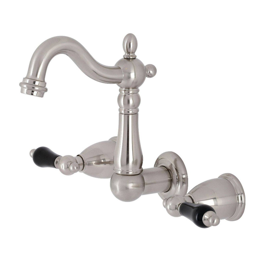 Brushed Nickel Two-Handle Wall Mount Bathroom Faucet T953600