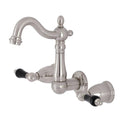Brushed Nickel Two-Handle Wall Mount Bathroom Faucet T953600