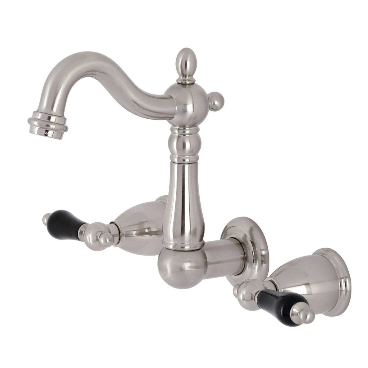 Brushed Nickel Two-Handle Wall Mount Bathroom Faucet T953600