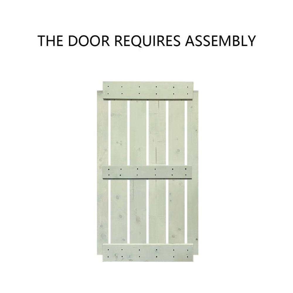 Sage Green Double Barn Door with Hardware Kit U96102