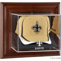 Brown Framed Wall-Mountable Baseball Cap Display Case V5658