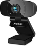 Black Webcam with Microphone and Tripod Stand G362