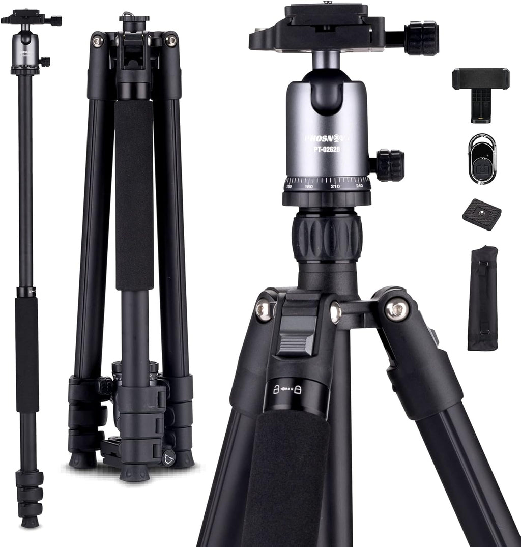 Compact Aluminum Camera Tripod 62 with 360 Degree Ball Head F352