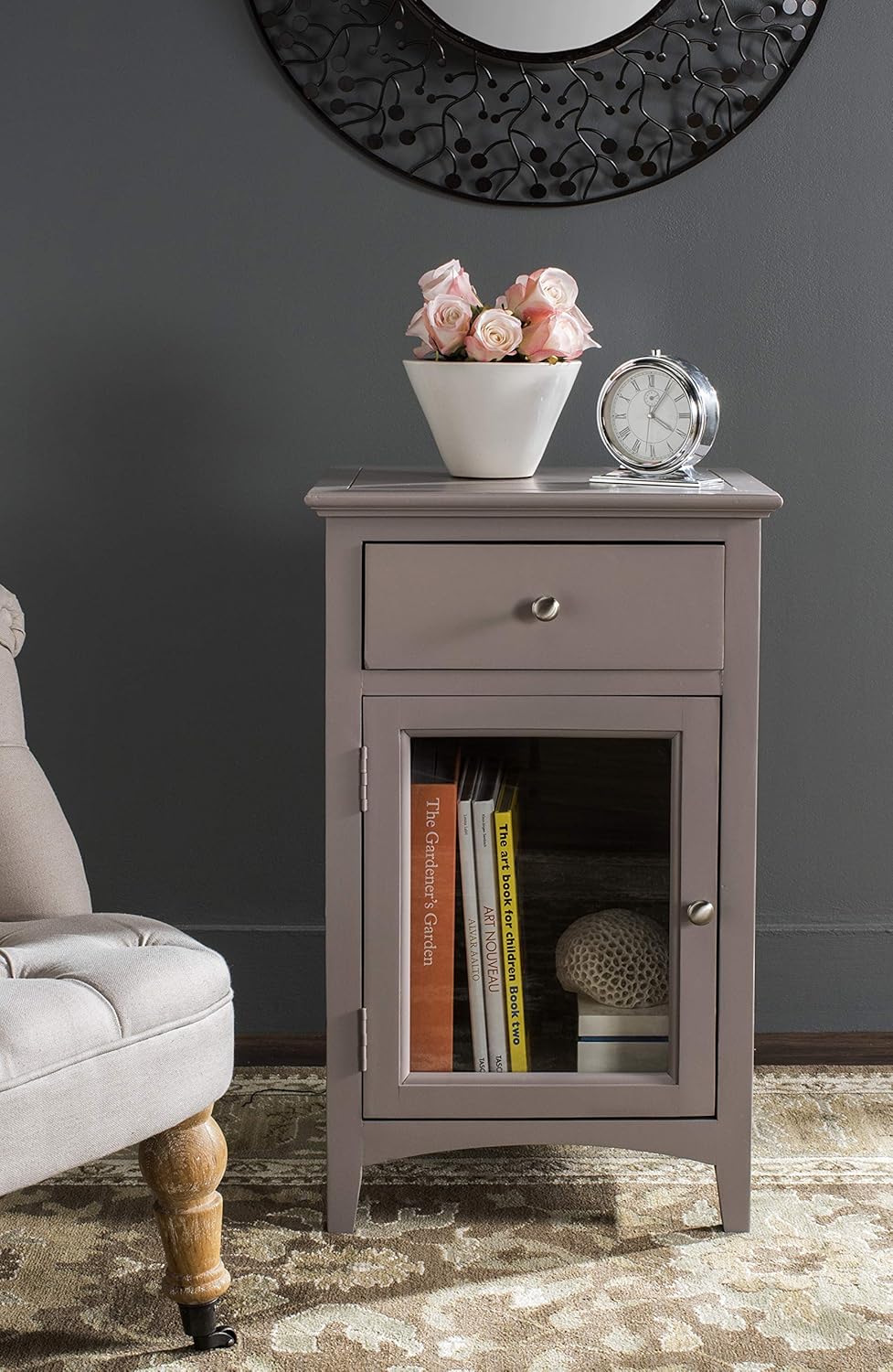 French Grey End Table I72182