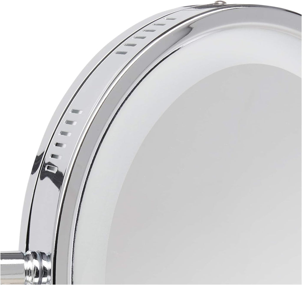 Chrome 5X-1X Magnification Oval Lighted Wall Mount Mirror K51736