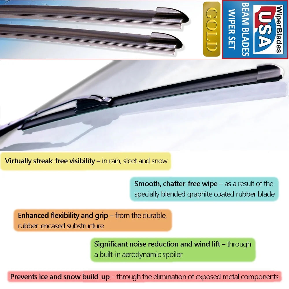 2008 Subaru Outback Beam Wiper Blades (Set of 2) Q232