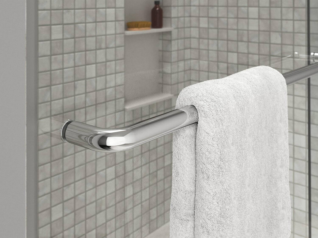 Tall Sliding Shower Door with Crystal Clear Glass B85456