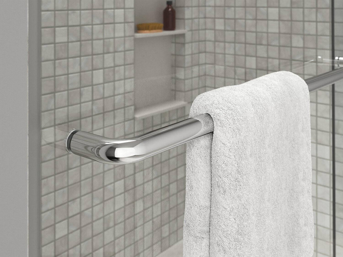 Tall Sliding Shower Door with Crystal Clear Glass B85456