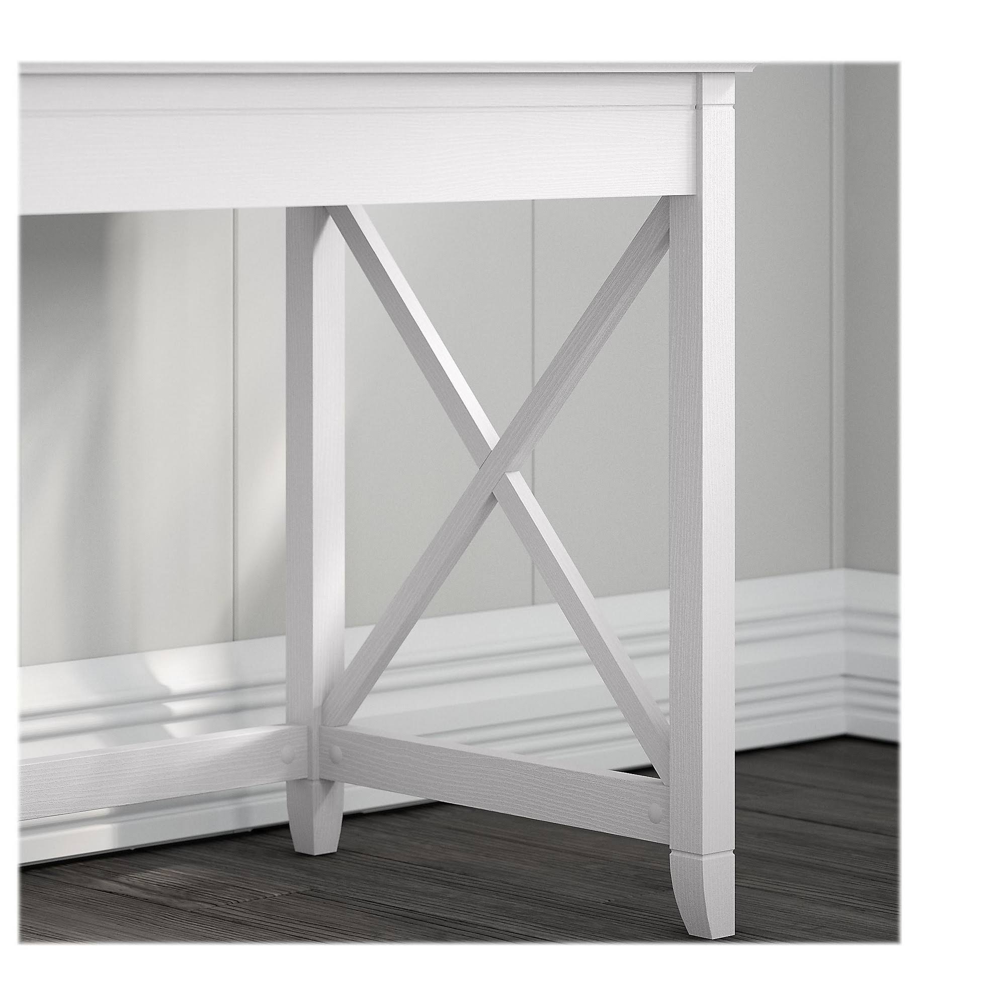 60W L Shaped Desk with 2 Drawer Mobile File Cabinet, Pure White Oak E9565