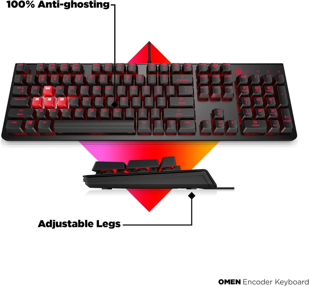 Mechanical Gaming Keyboard with Cherry MX Red Keys, LED Backlit, USB E135