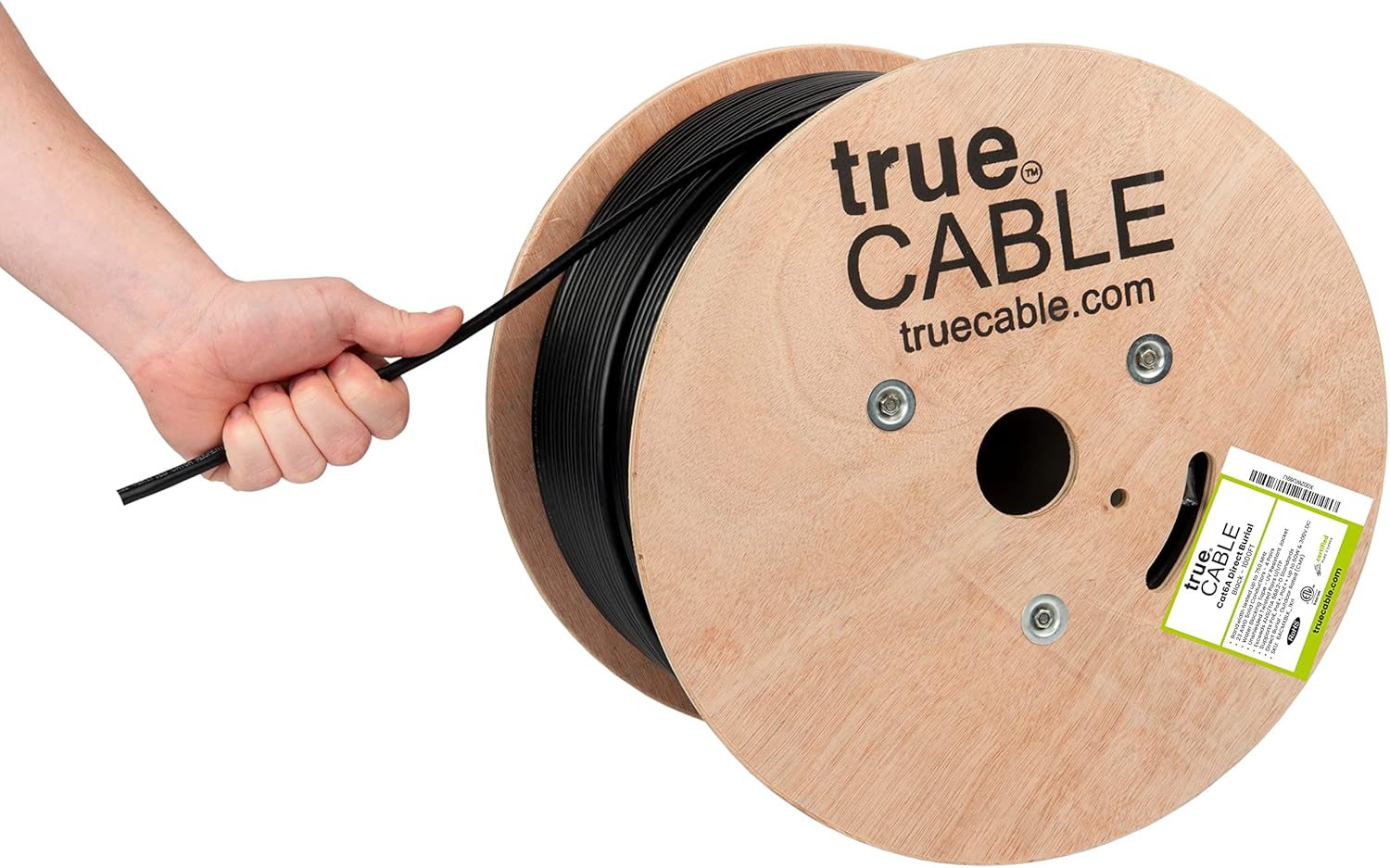 1000ft Black 23AWG Solid Bare Copper Bulk Ethernet Cable W149