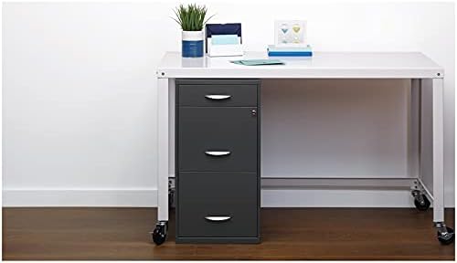 18 inch 3 Drawer Metal File Cabinet with Pencil Drawer Charcoal A3522