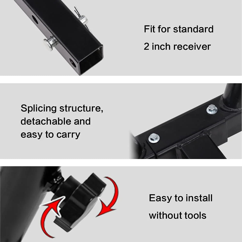 Hitch Mount Dual Flag Pole Holder for 2" Trailer Receiver S118700