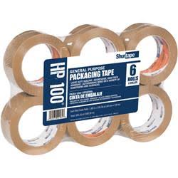 Tan Hot Melt Packaging Tape 48mm x 100m 36 Rolls per Case Z286362