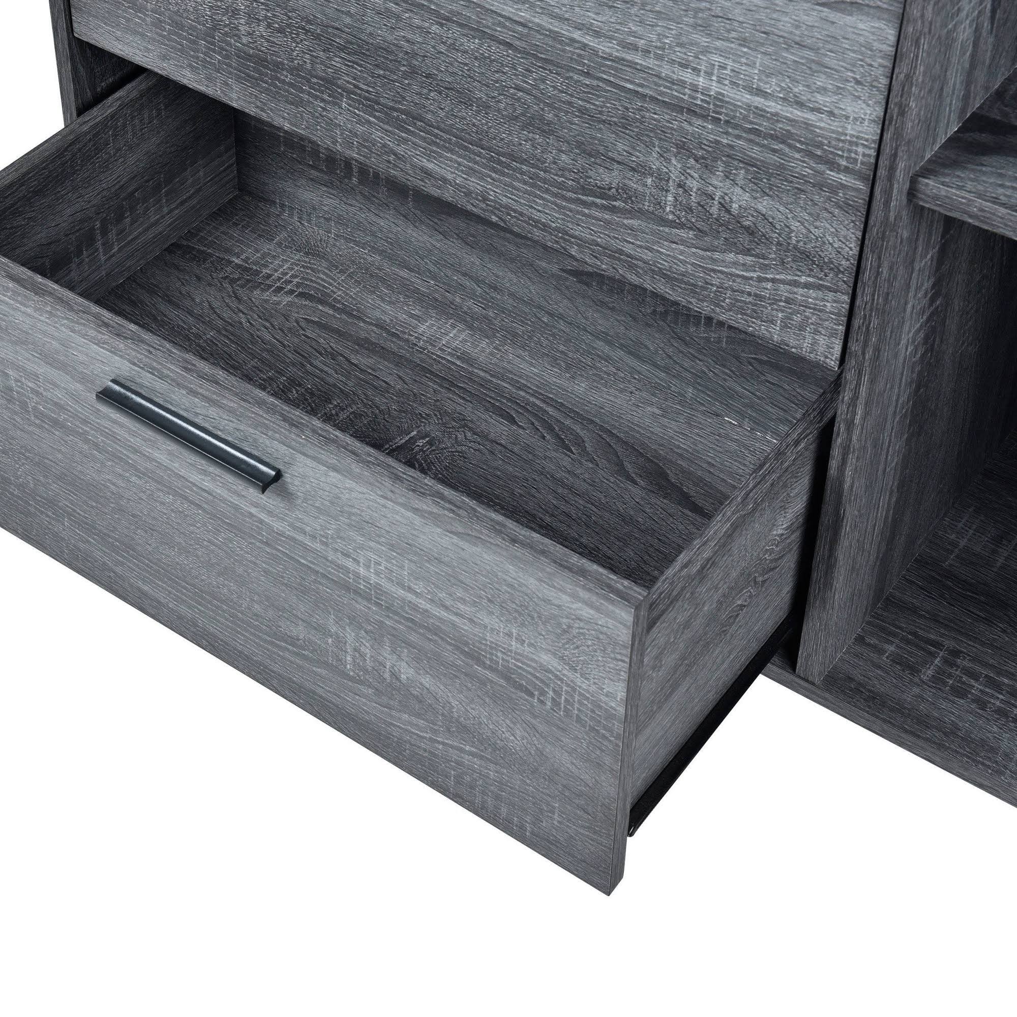 2 Drawer Cabinet Sonoma Gray Oak/Walnut P670661