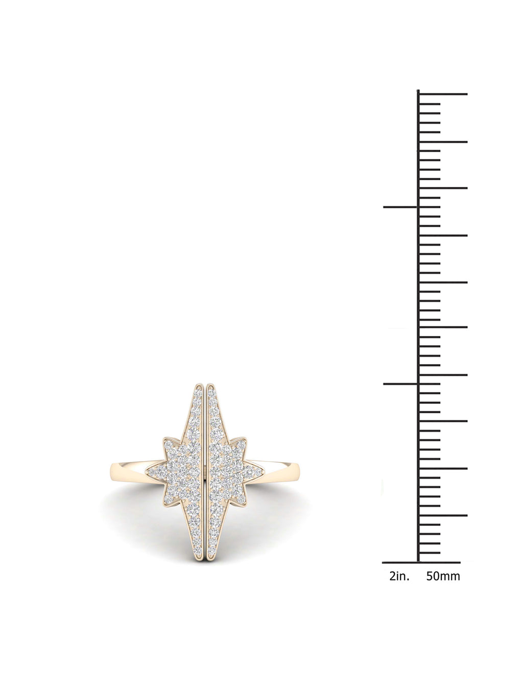 10K Yellow Gold Star Ring P9056