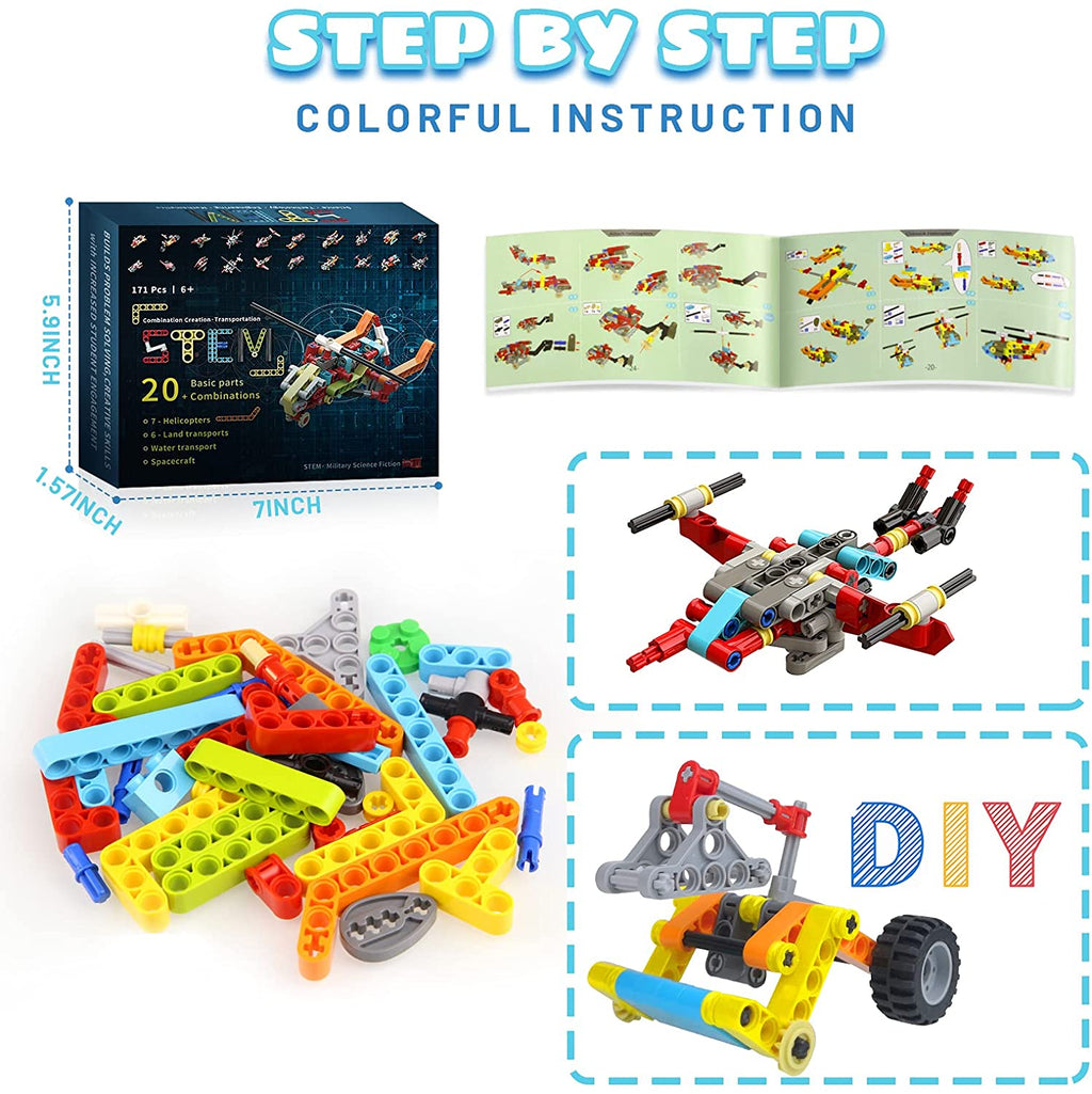171Pcs 20-in-1 STEM Building Toys Construction Set D40265