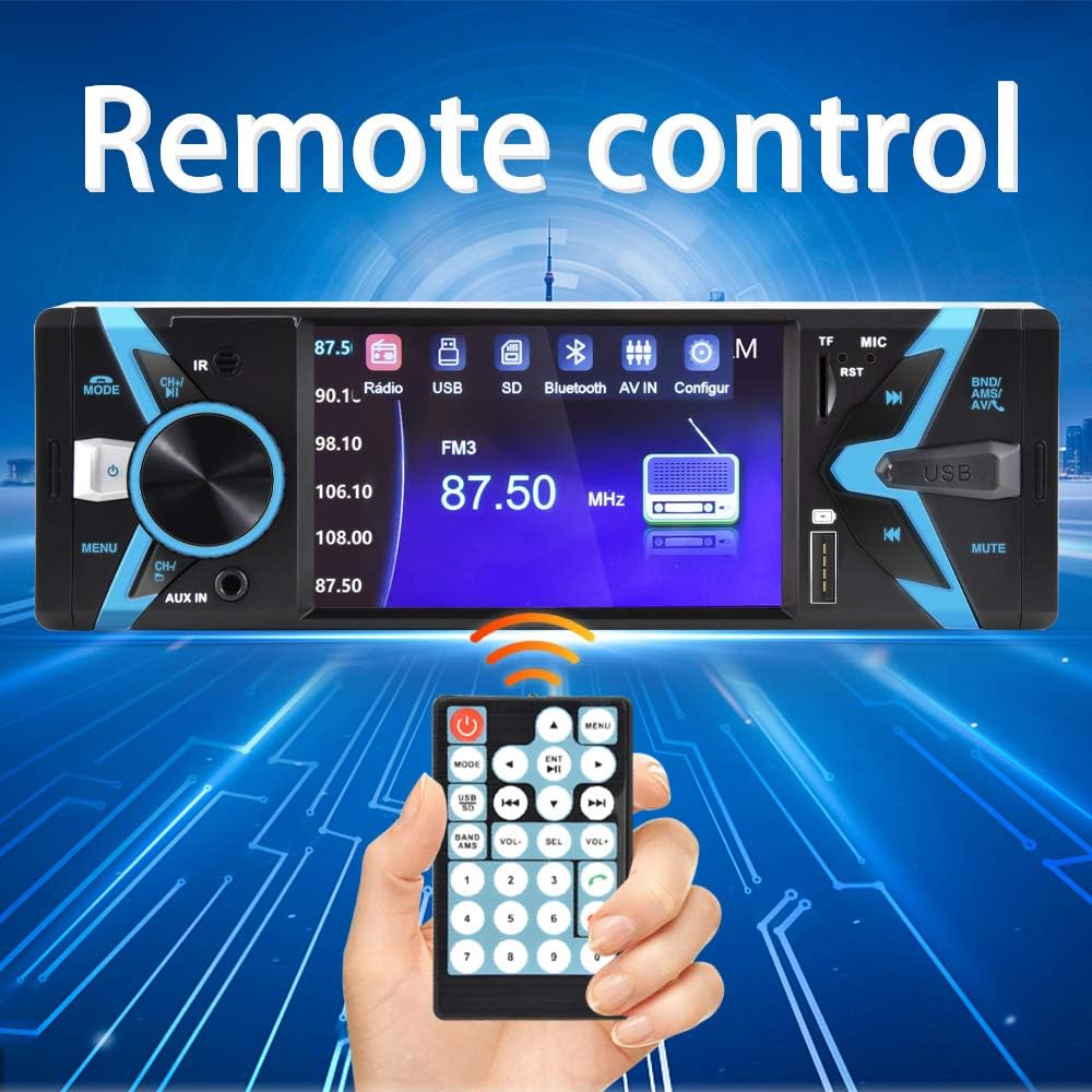 Single Din Car Stereo 4.3 Inch Bluetooth Radio with Rear View Camera Pack of 2 G22995