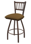 25x22 Swivel Counter Stool with Bronze Finish and Saddle Seat Z4741