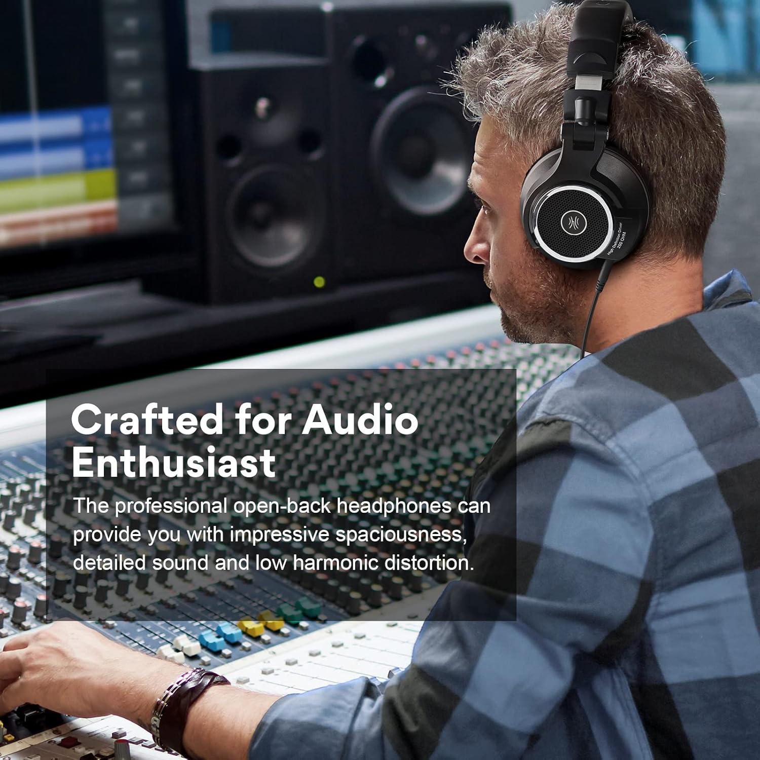 250 Ohm Open Back Studio Headphones with Velour Earmuffs S117