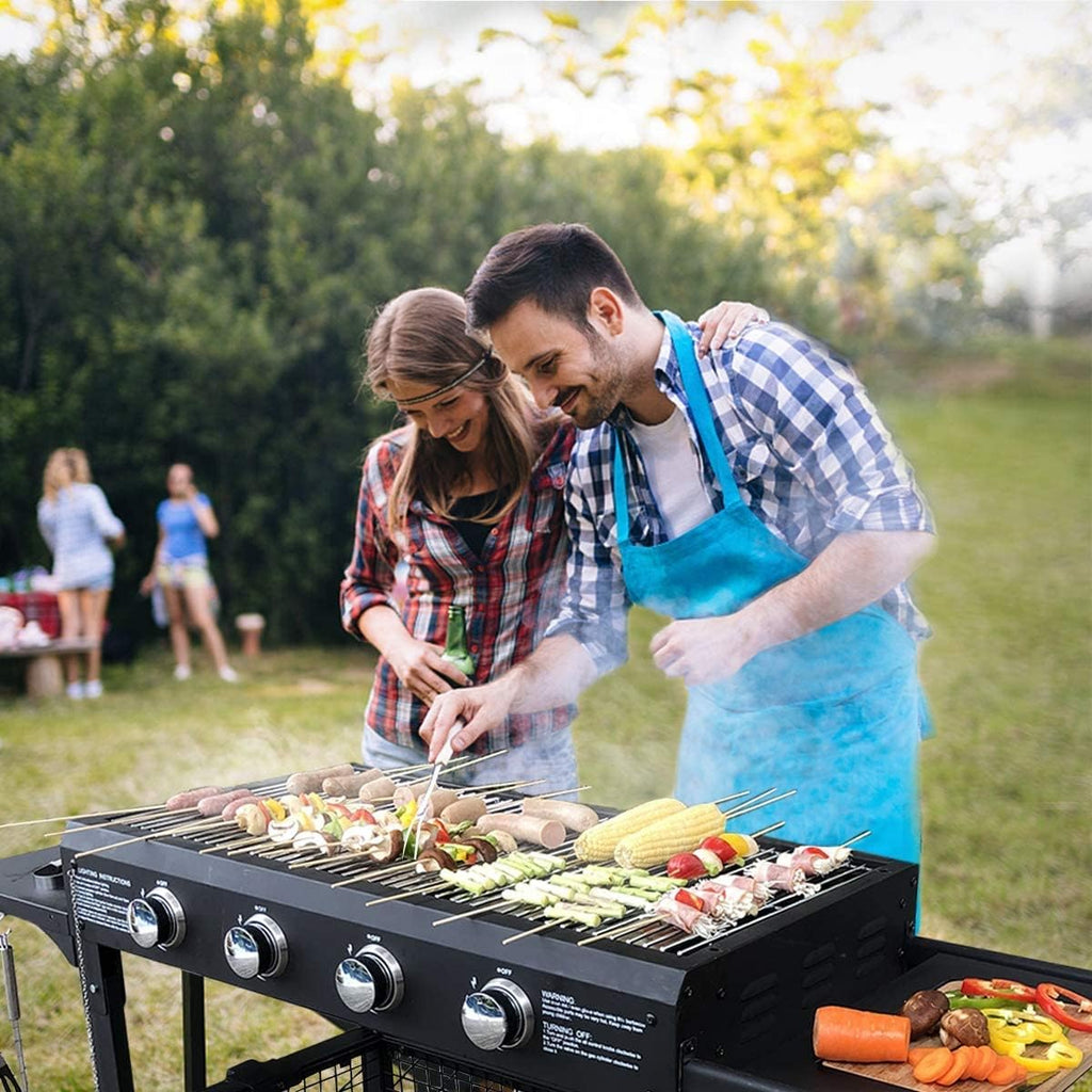 4-Burner Portable Propane Gas Grill with 48000BTU Steel Outdoor Grill R6570