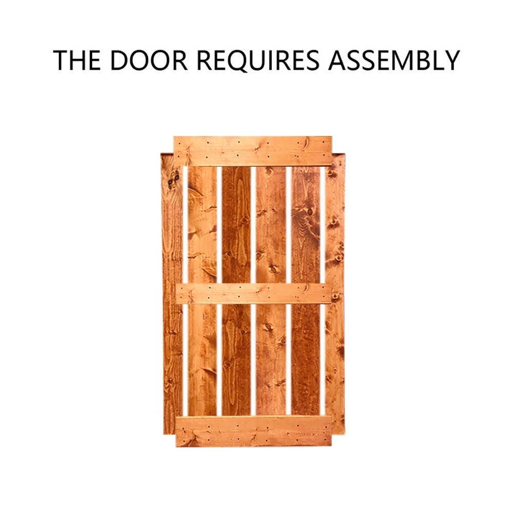 Sage Green Double Barn Door with Hardware Kit U96102