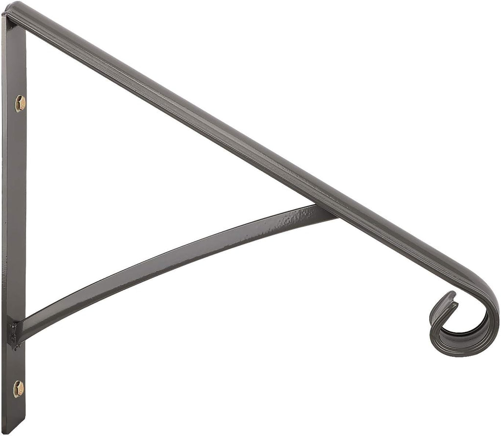 Black Metal Wrought Iron Handrail for Steps, Pack of 2 N94689