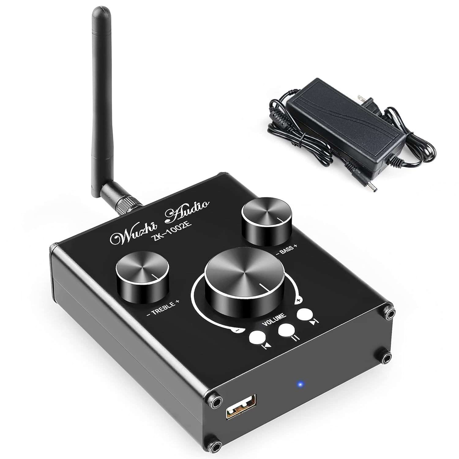 Bluetooth Stereo Audio Amplifier with Treble and Bass Adjustment K229