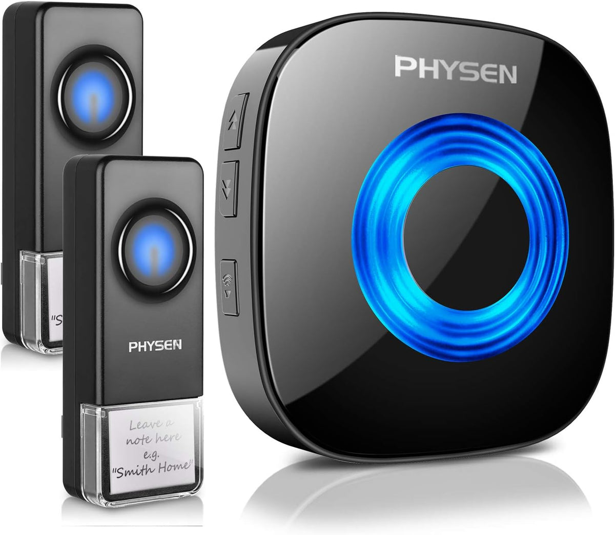 Wireless Doorbell Kit with LED Strobe, 2 Push Buttons + 4 Plug in Receivers R7517