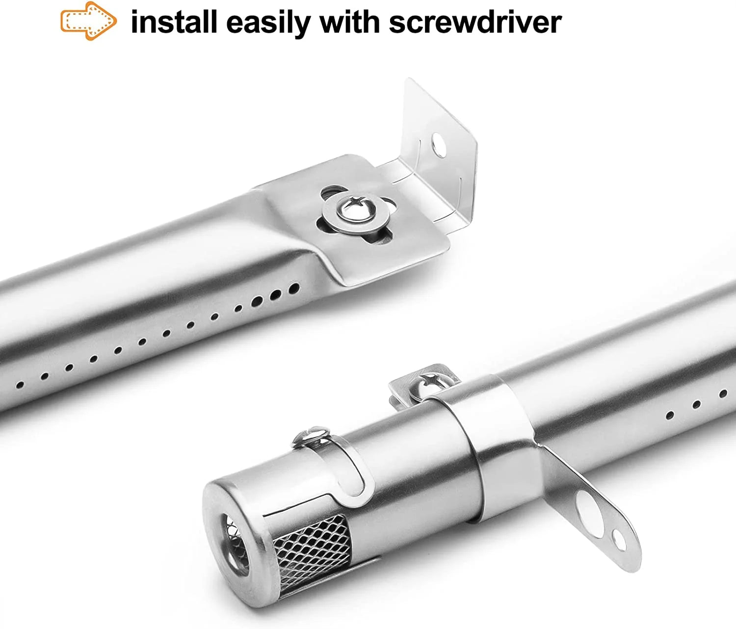 4 Pack Stainless Steel Universal Adjustable Gas Grill Burner Replacement Part J643058
