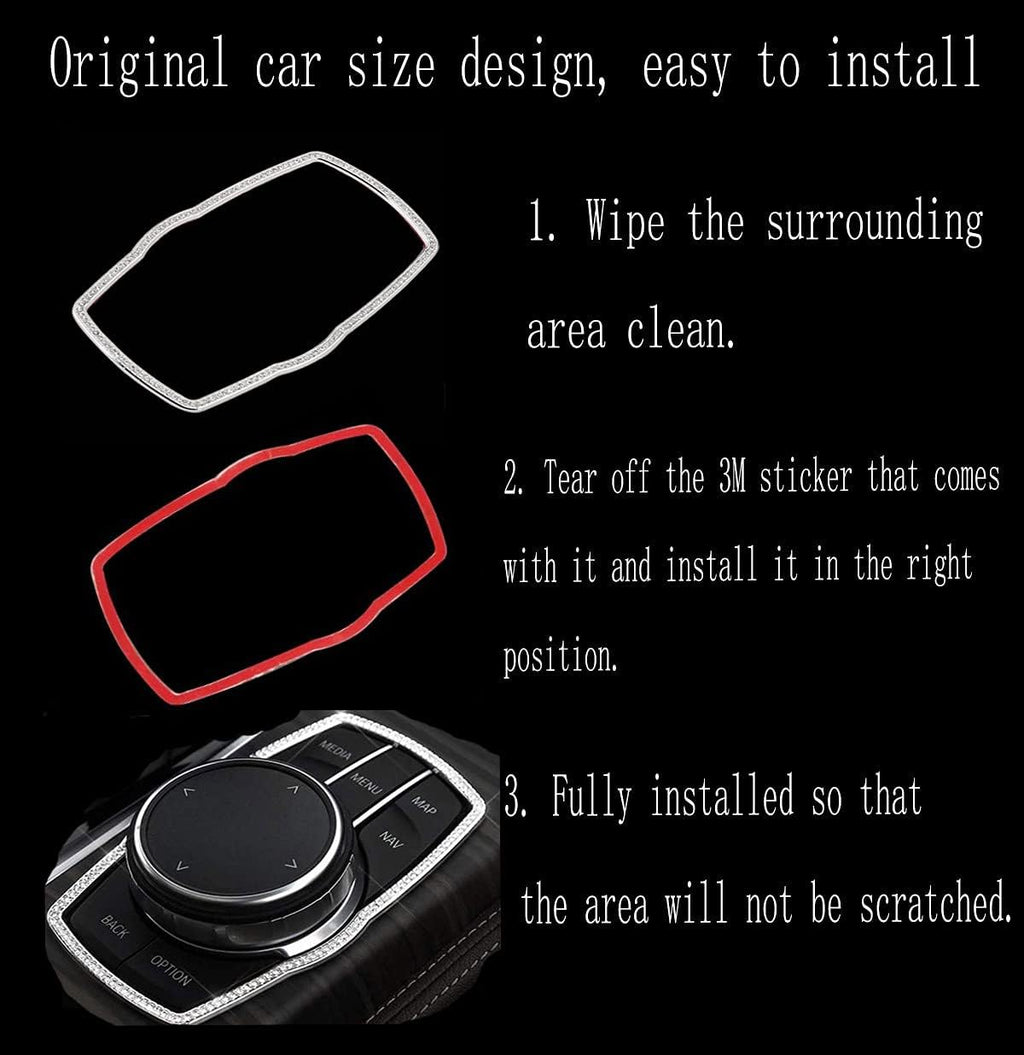 Bling Car Accessories Metal Auto Decal Stickers Car Interior Decoration Parts Trims X1222