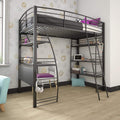 Twin Pack of 2 Metal Frame Bunk Bed Over Desk and Bookcase U832834