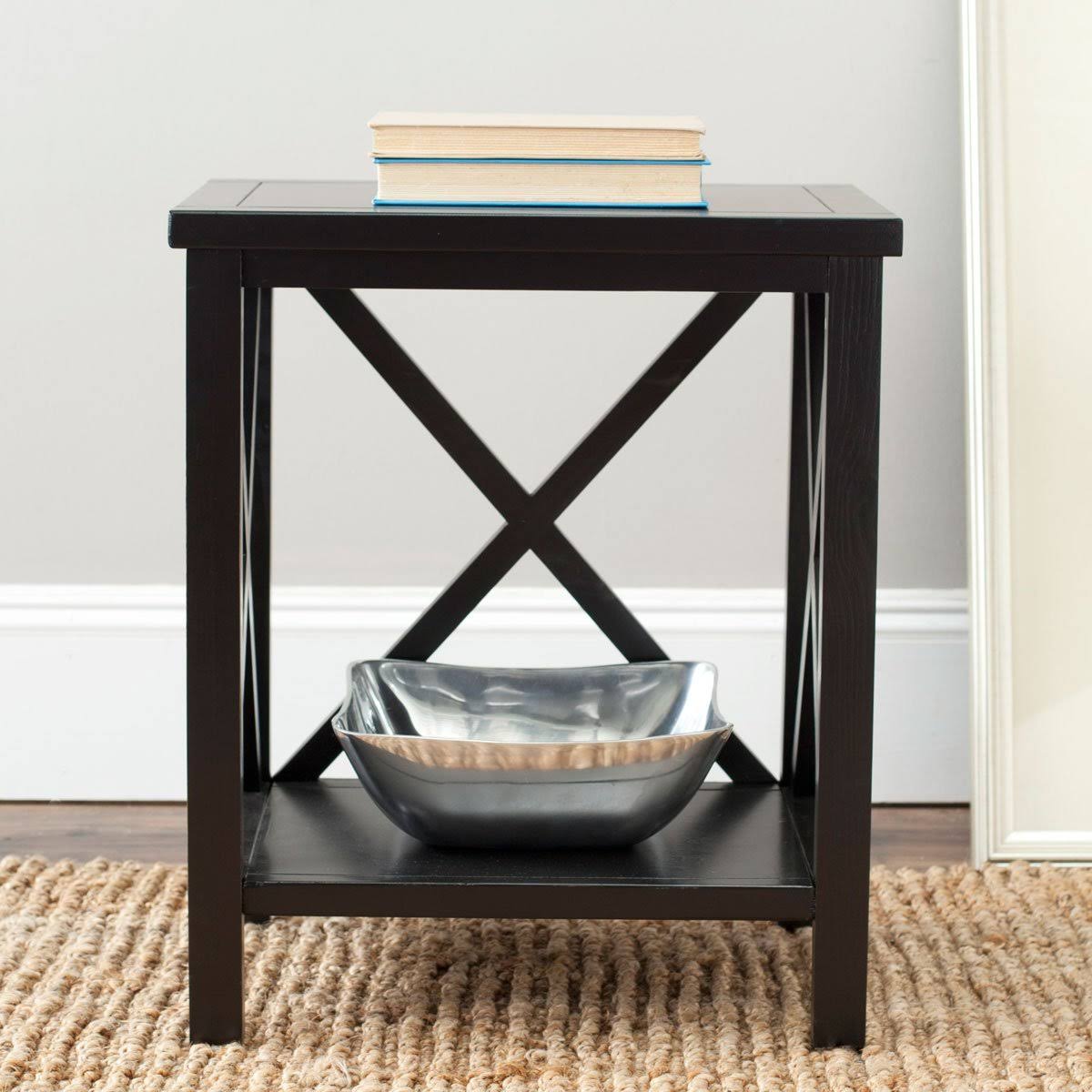 Dusty Green Cross Back End Table I820