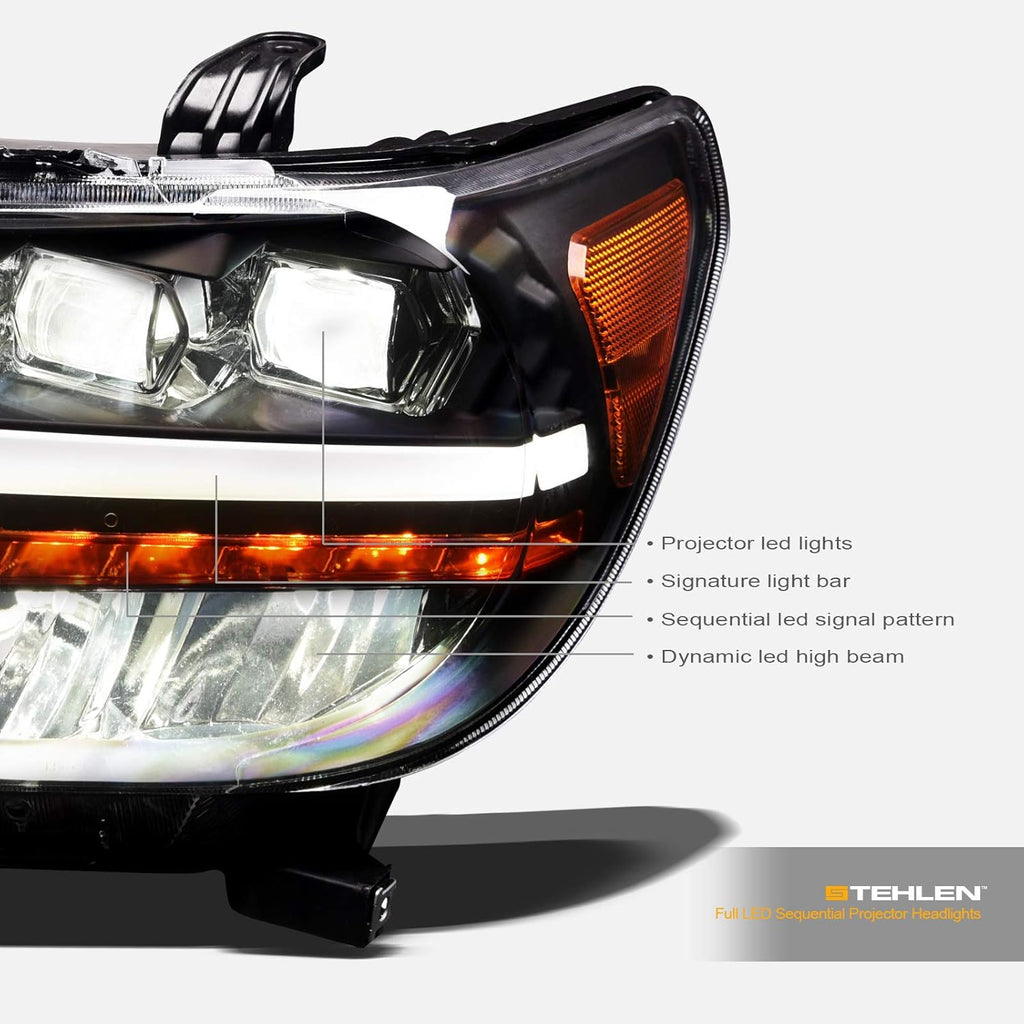 Full LED Quad Projector Headlights (Black) Z780993