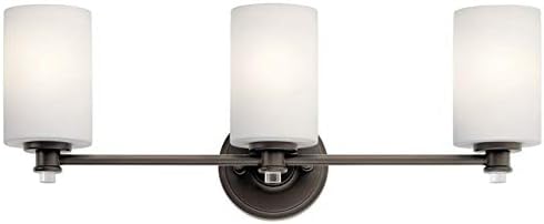 Brushed Nickel 3 Light LED Vanity Light with Glass Accent S43766