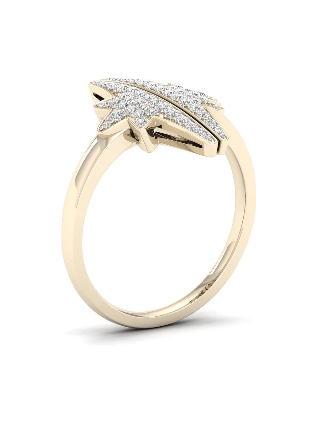 10K Yellow Gold Star Ring P9056
