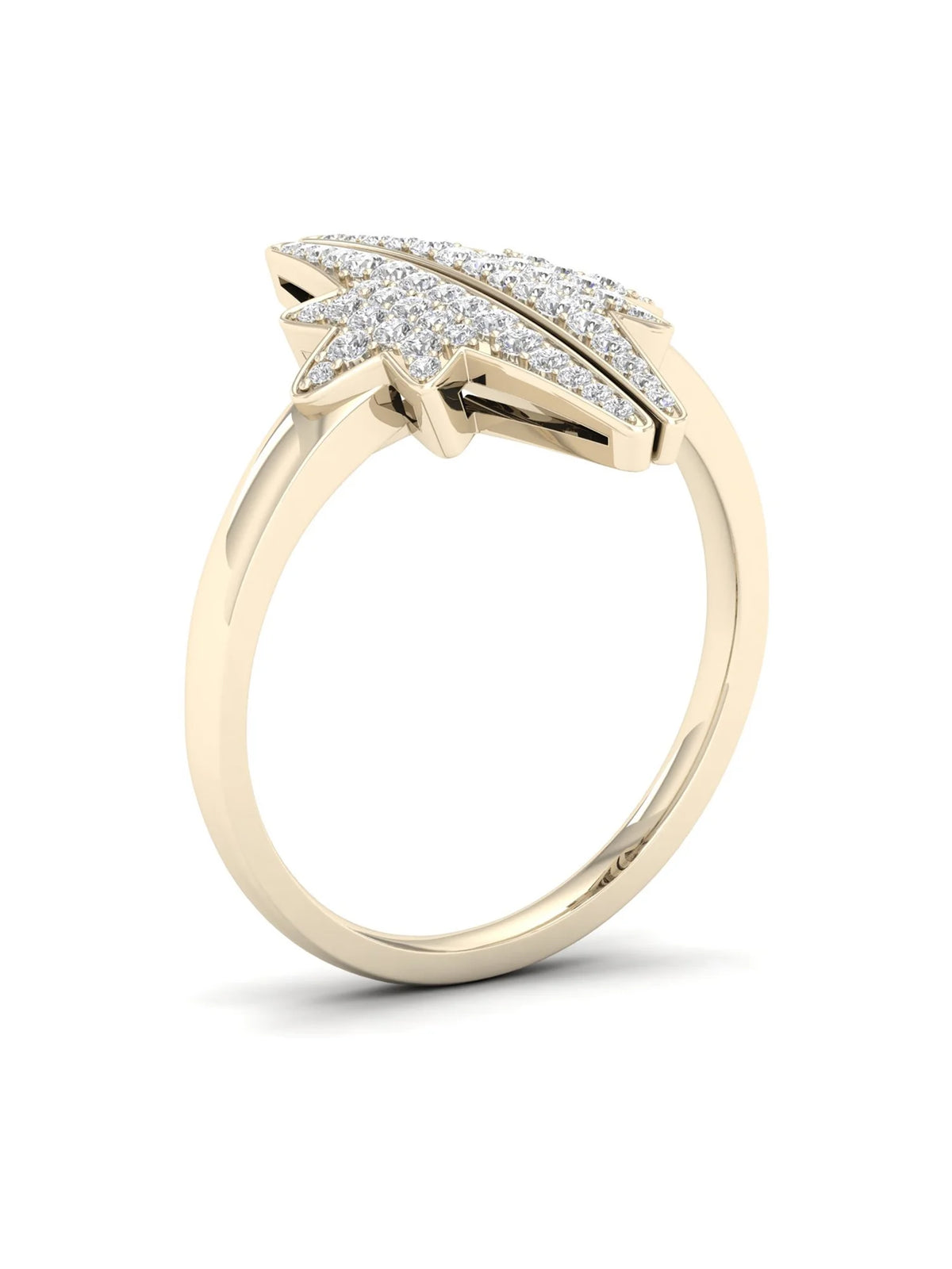10K Yellow Gold Star Ring P9056