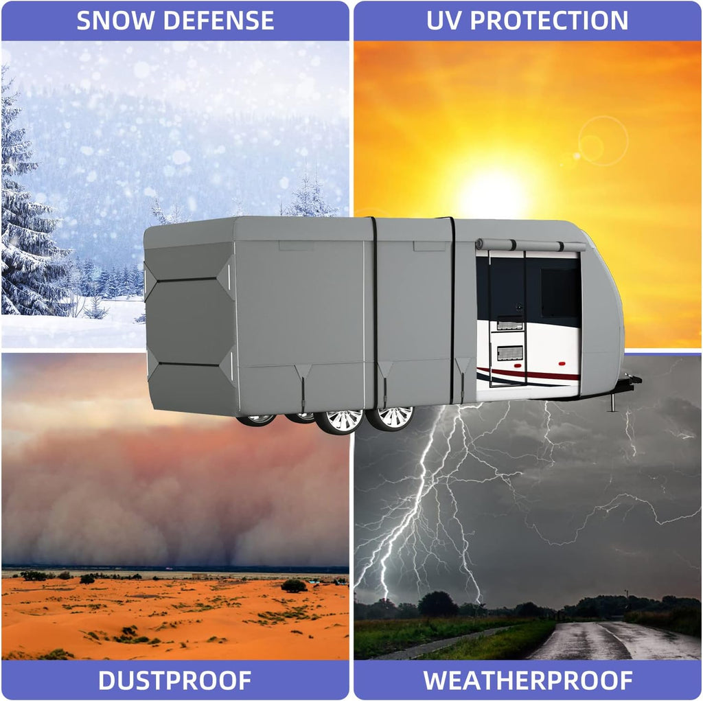 7 Layers Windproof Travel Trailer Cover with Tongue Jack Cover K1726